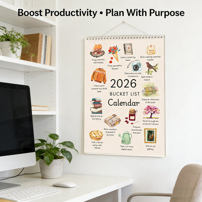 ✨2026 Bucket List Spiral Calendar: Slow Down & Savor the Seasons📅