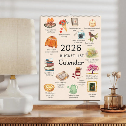 ✨2026 Bucket List Spiral Calendar: Slow Down & Savor the Seasons📅